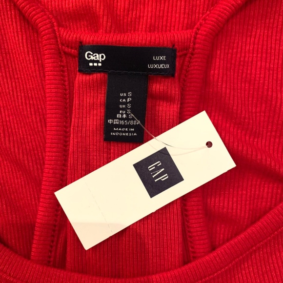 GAP Women Luxe Red Racerback Tank Top Size Small - Picture 7 of 7